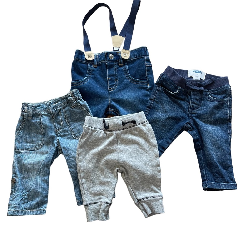 Old Navy Cat and Jack Gymboree Jeans and Cat and Jack Sweatpants 3-6 months Baby